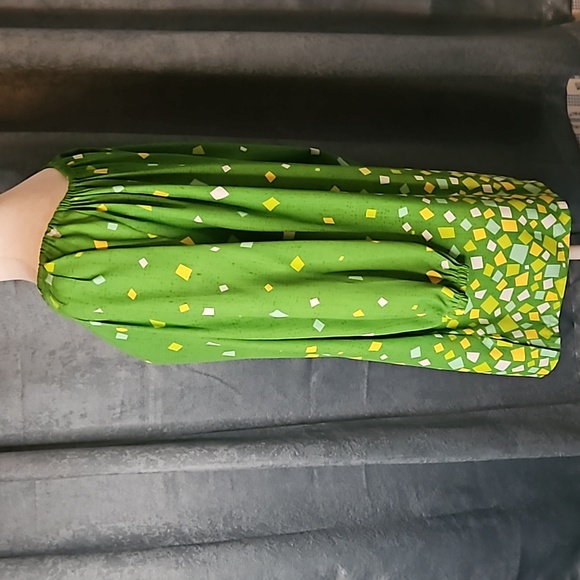 Bob Mackie Green & Yellow Print Wwearable Art Blouse - Size M - Picture 6 of 6